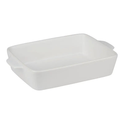 Alpina – Keraminis stačiakampis kepimo indas 28x18x6 cm (baltas)