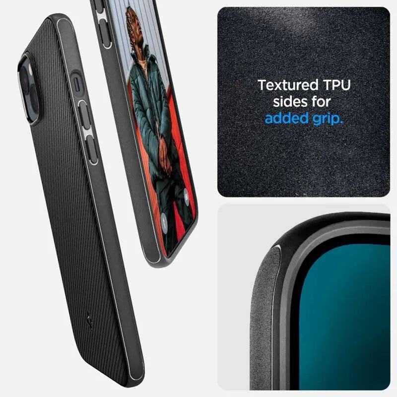 Spigen Mag Armor – dėklas iPhone 15 Plus / iPhone 14 Plus (juodas)
