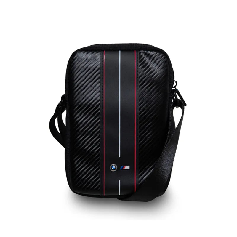 BMW Carbon Red Stripes – 8 colių planšetinio kompiuterio dėklas (juodas)