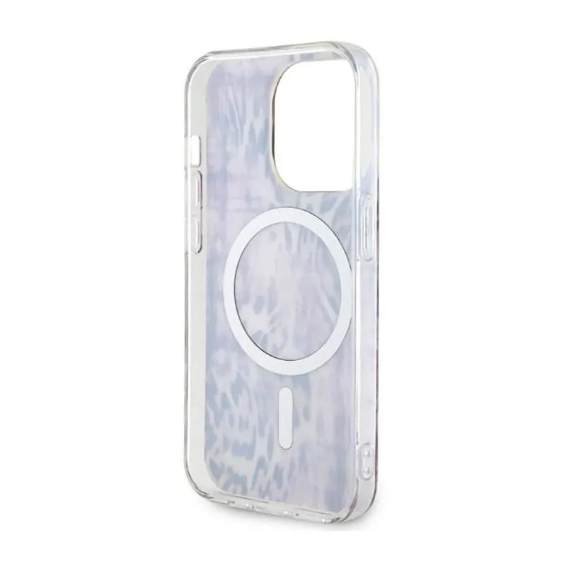 Guess Leopard MagSafe – dėklas iPhone 14 Pro Max (rožinis)