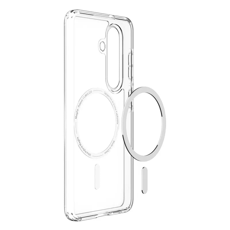 Spigen Ultra Hybrid Mag MagSafe – Dėklas Samsung Galaxy S26 (skaidrus/baltas)