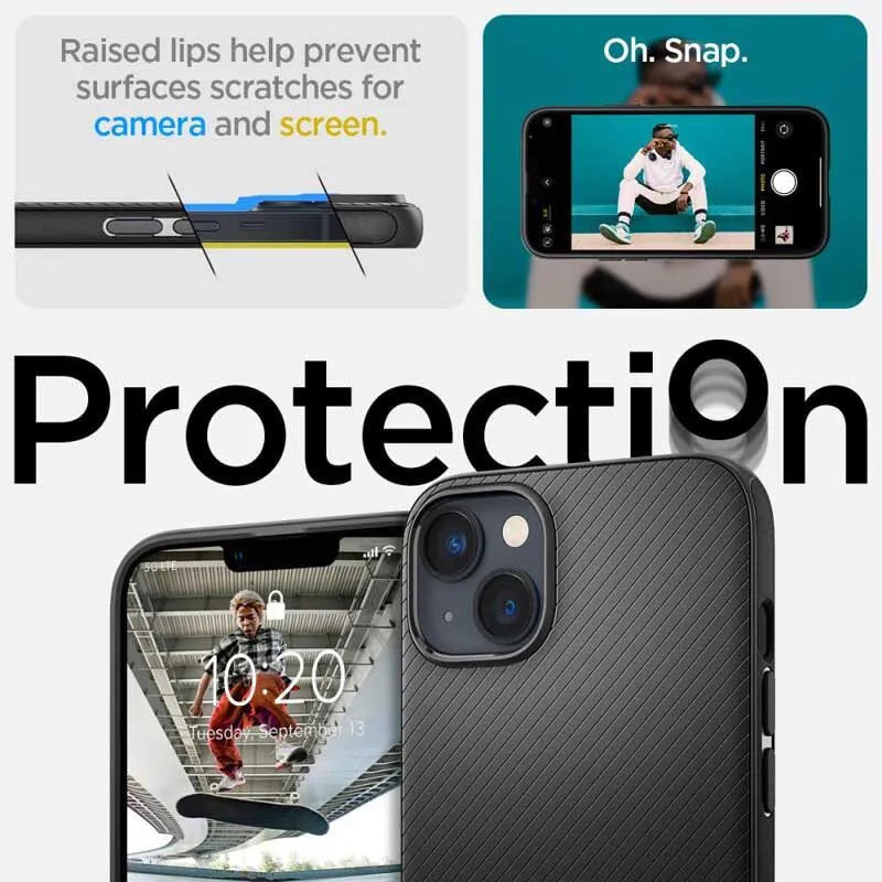 Spigen Mag Armor – dėklas iPhone 15 Plus / iPhone 14 Plus (juodas)