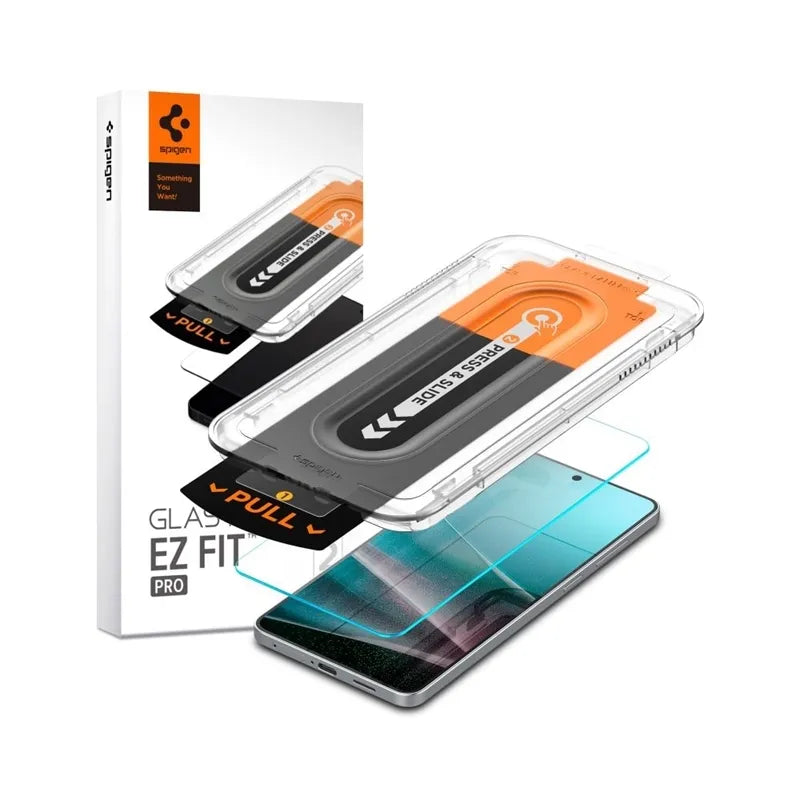 Spigen GLAS.TR EZ Fit Pro - grūdintas stiklas Samsung Galaxy S25 Edge telefonui