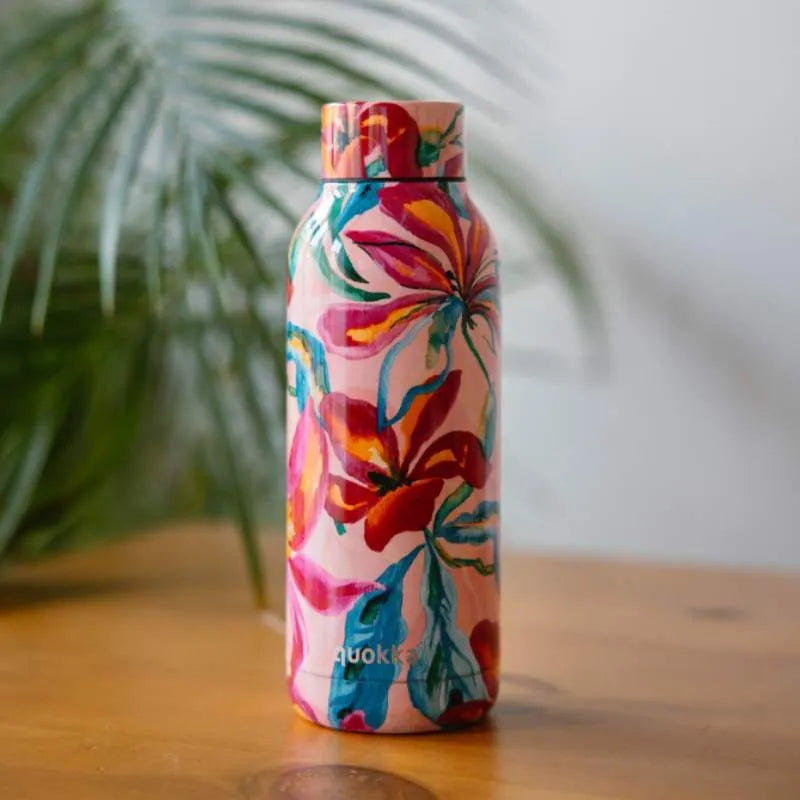 Quokka Solid – nerūdijančio plieno termo gertuvė 510 ml (Tropical Bloom)