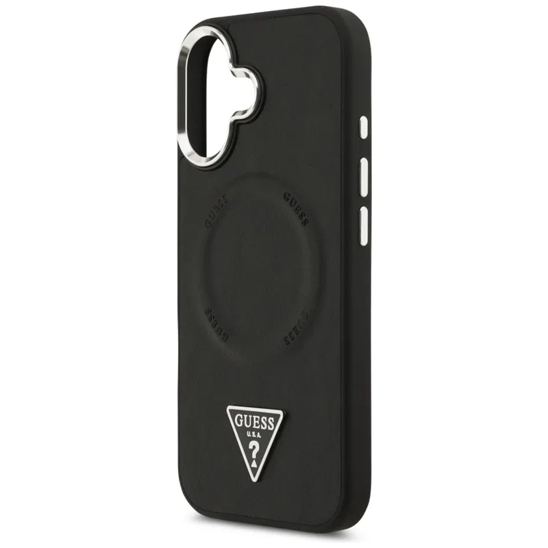 Guess Triangle Logo MagSafe – dėklas iPhone 17 (juodas)