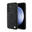 BMW Leather Half Textured & Circle MagSafe dėklas Samsung Galaxy S24+ telefonui (juodas)