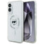Karl Lagerfeld Button Choupette Head Printed Logo MagSafe – dėklas Samsung Galaxy S25 Edge (baltas)