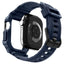 Spigen Rugged Armor Pro V2 – Apyrankė su dėklu, skirta Apple Watch 10/11 42mm (tamsiai mėlyna)