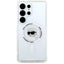 Karl Lagerfeld Button Karl Head Printed Logo MagSafe – dėklas Samsung Galaxy S25 Ultra (baltas)