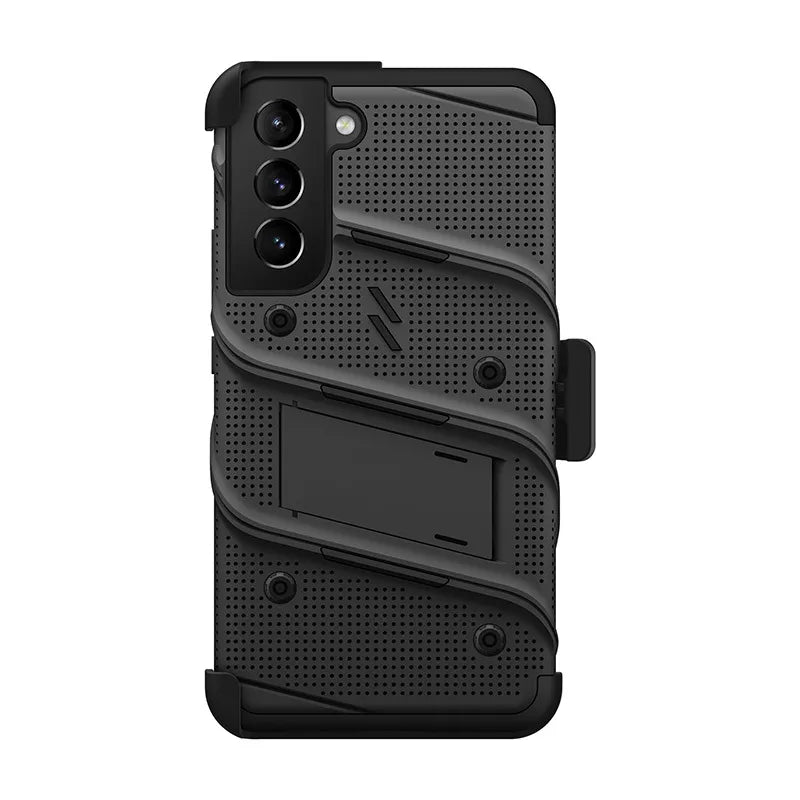 ZIZO BOLT komplektas Samsung Galaxy S22+ dėklas – juodas ir juodas