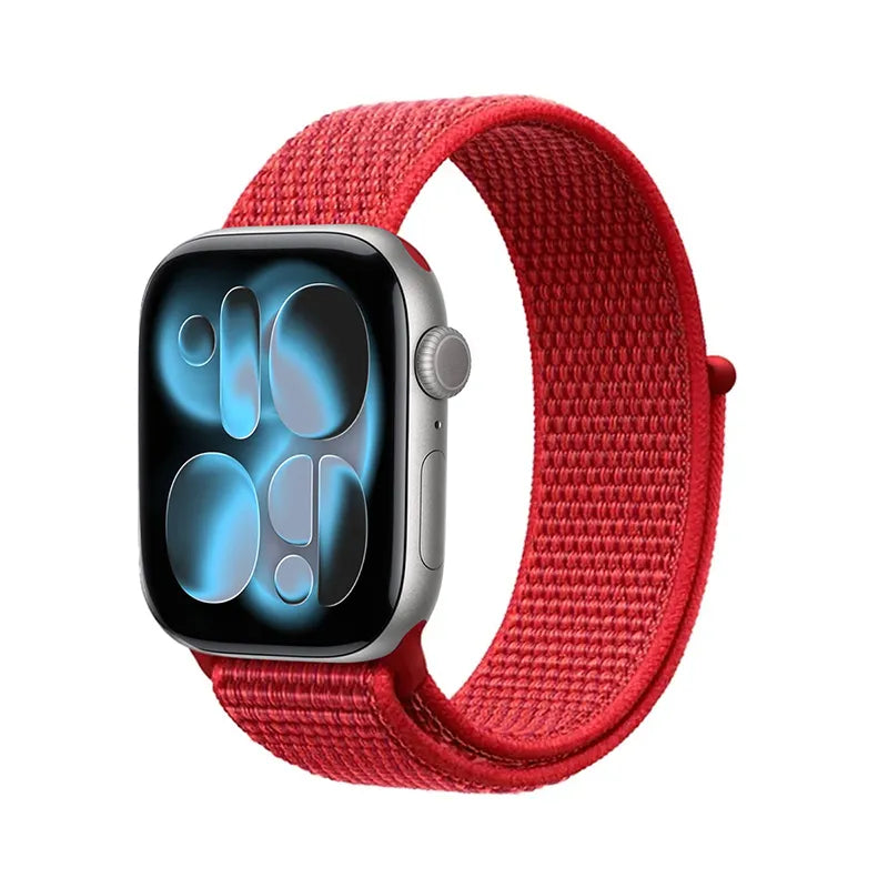 Crong Nylon – sportinis dirželis Apple Watch 38/40/41/42 mm (Red Fusion)