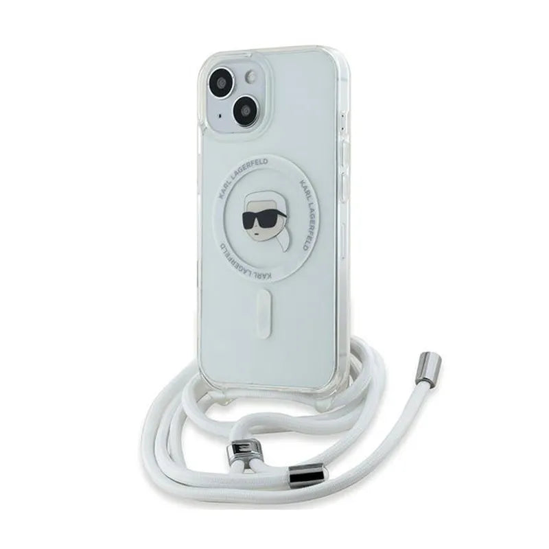Karl Lagerfeld Crossbody IML Karl Head MagSafe - iPhone 15 / 14 / 13 dėklas (skaidrus)