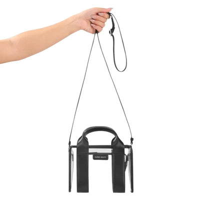 Case-Mate Micro Tote Bag – vandeniui atsparus krepšys per petį (Midnight Black/Clear)