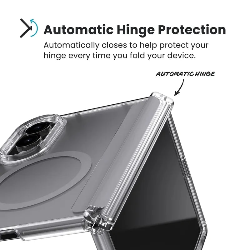 Speck Presidio Perfect-Clear Magnet – MagSafe dėklas, skirtas Samsung Galaxy Z Fold 8 (skaidrus)