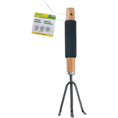 Kinzo – rankinis kultivatorius-grėbliukas sodui, tvirtas, 29 cm