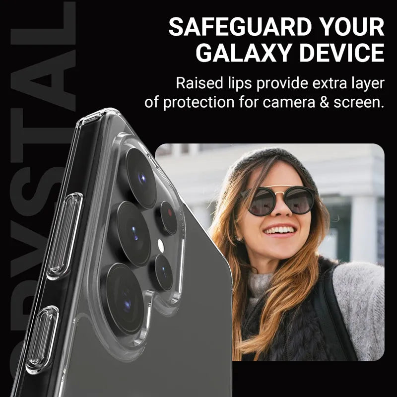 Crong Crystal Shield Cover – dėklas Samsung Galaxy S25 (skaidrus)