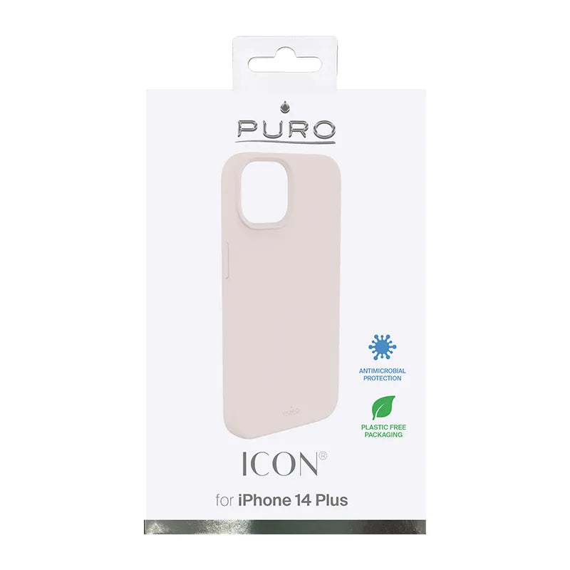PURO ICON Cover – dėklas iPhone 14 Plus (rožinio smėlio spalvos)