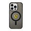 Ferrari Translucent MagSafe dėklas, skirtas iPhone 14 Pro Max (juodas)