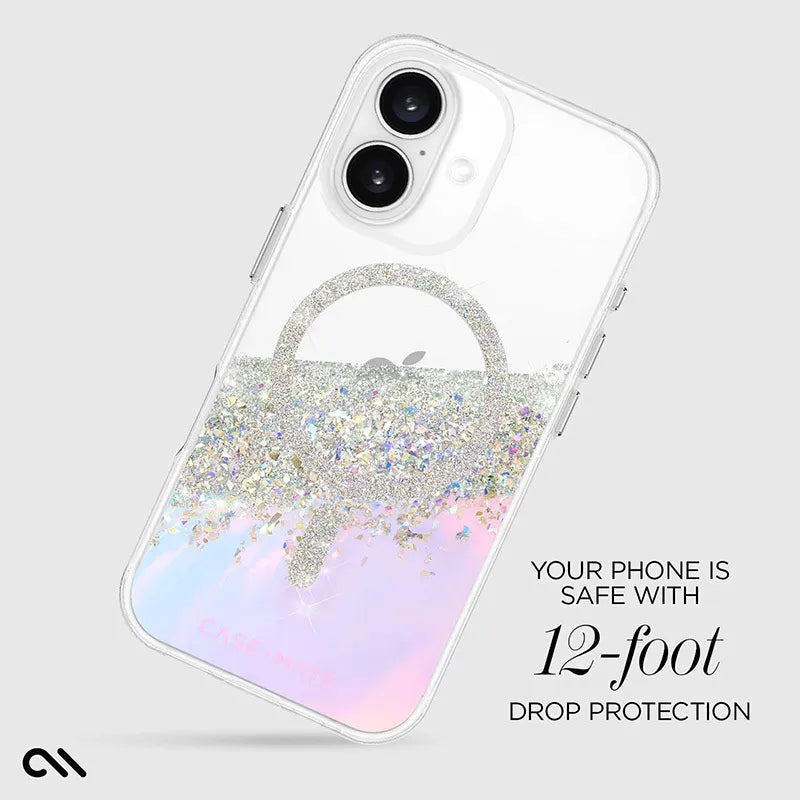 Case-Mate Karat MagSafe – dėklas „iPhone 16“ (holografinis „Soap Bubble“)