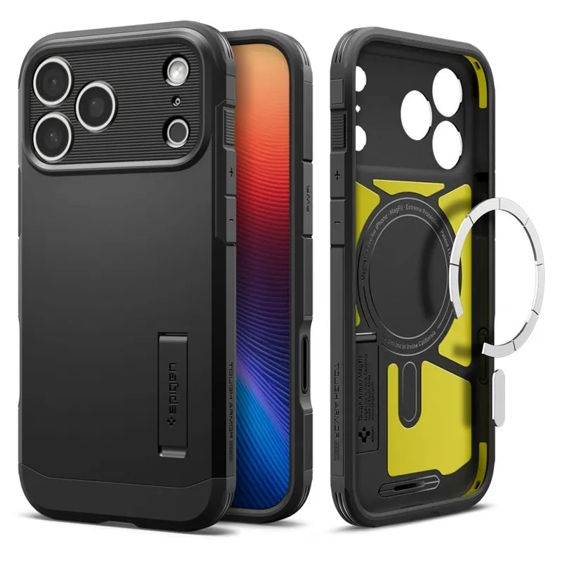 Spigen Tough Armor T Mag MagSafe – dėklas iPhone 17 Pro (juodas)