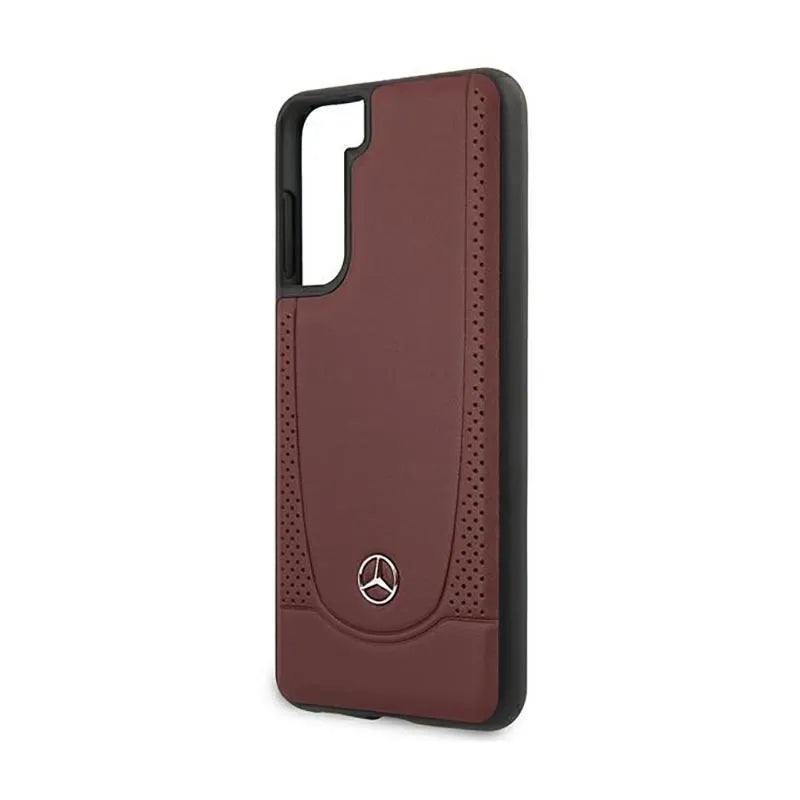 Mercedes Leather Urban Line dėklas Samsung Galaxy S21+ telefonui (raudonas)