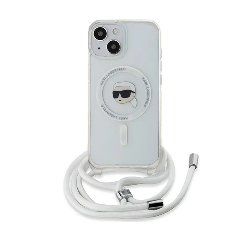 Karl Lagerfeld Crossbody IML Karl Head MagSafe - iPhone 15 / 14 / 13 dėklas (skaidrus)