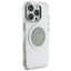 Guess IML Metal Colored Circle Classic Logo MagSafe – dėklas iPhone 16 Pro (pilkas)
