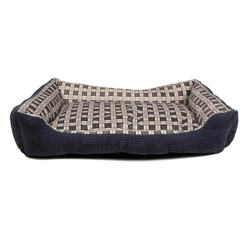 Minkšta lova sofa šuniui 90 x 70 x 20 cm, dydis XL (tamsiai mėlyna)