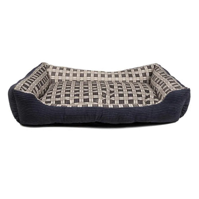 Minkšta lova sofa šuniui 90 x 70 x 20 cm, dydis XL (tamsiai mėlyna)