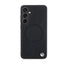 BMW Leather Half Textured & Circle MagSafe dėklas Samsung Galaxy S24+ telefonui (juodas)
