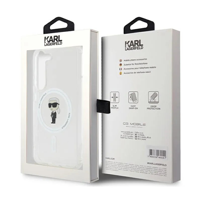 Karl Lagerfeld IML Ikonik MagSafe – Dėklas Samsung Galaxy S24 (skaidrus)