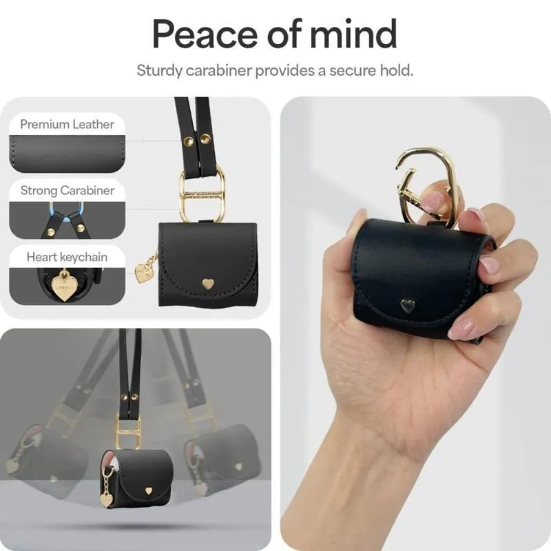 Spigen Cyrill Mini Bag – dėklas su dirželiu Apple AirPods 4 (juodas)