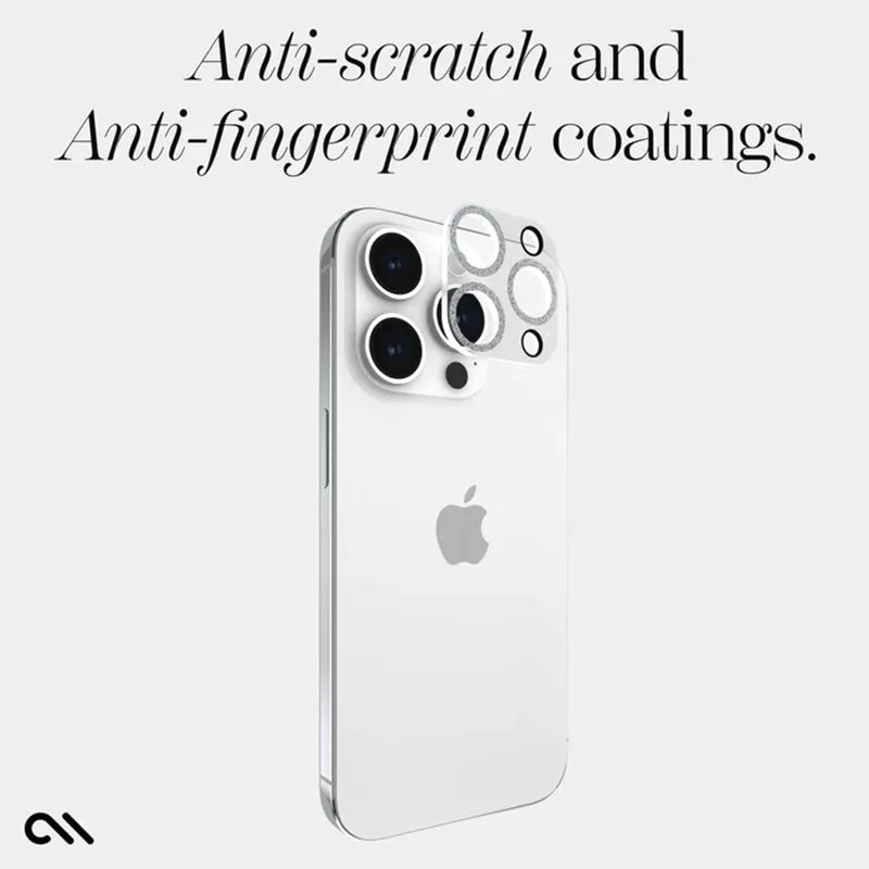 Case-Mate Sparkle objektyvo apsauga - apsauginis stiklas, skirtas iPhone 15 Pro / iPhone 15 Pro Max kamerai (Twinkle)