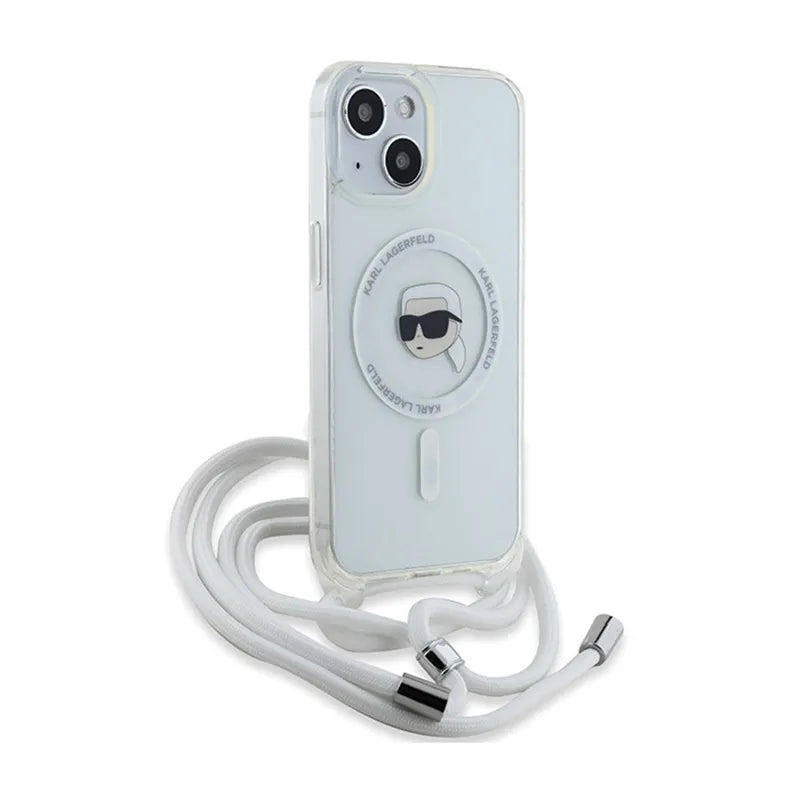 Karl Lagerfeld Crossbody IML Karl Head MagSafe - iPhone 15 / 14 / 13 dėklas (skaidrus)