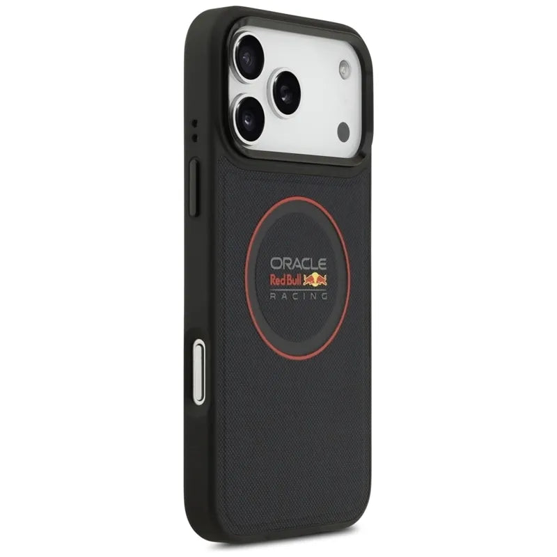 Red Bull Meshed Red Ring & Metal Buttons MagSafe – dėklas iPhone 17 Pro Max (tamsiai mėlynas)