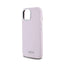 DKNY Liquid Silicone Small Metal Logo MagSafe – dėklas iPhone 15 / 14 / 13 (rožinis)