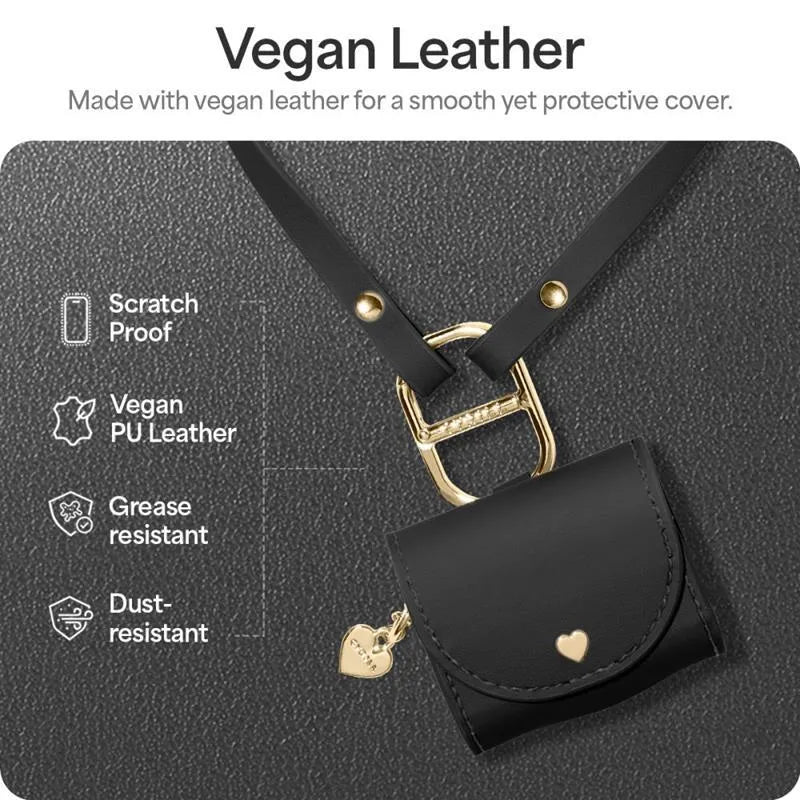 Spigen Cyrill Mini Bag – dėklas su dirželiu Apple AirPods 4 (juodas)