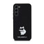 Karl Lagerfeld Silicone Choupette Metal Pin – dėklas Samsung Galaxy S24+ (juodas)