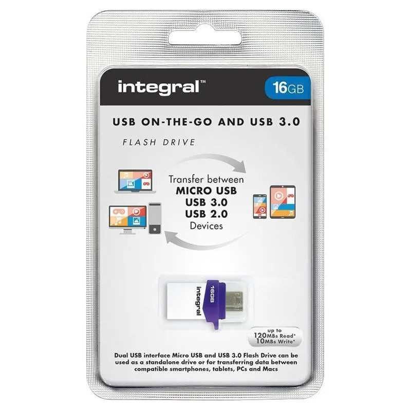 Integral Micro Fusion USB atmintinė, 16 GB