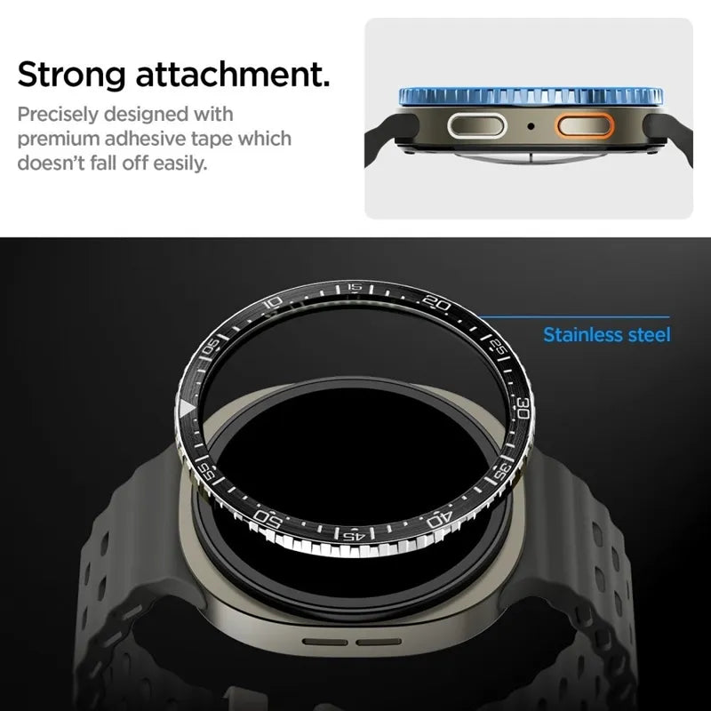 Spigen Bezel Tune Diver – Apsauginis korpusas / rėmelis Samsung Galaxy Watch 8 44 mm (grafito spalvos)