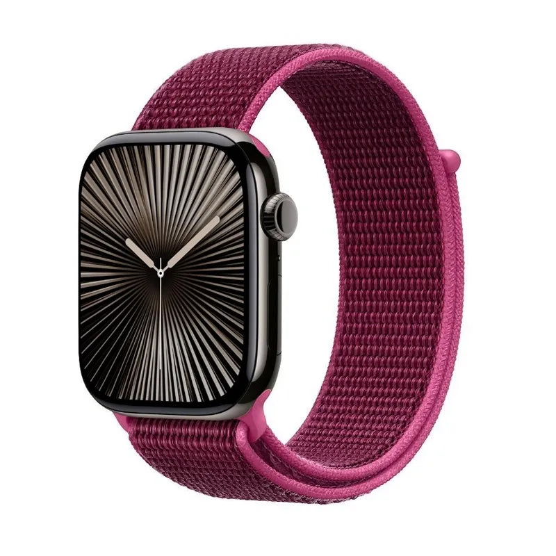 Crong Nylon – Sportinė apyrankė skirta Apple Watch 38/40/41/42 mm (Magenta Fusion)