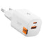 Spigen Essential EE352EU GaN Pro – USB-C + USB-A 35W sieninis įkroviklis (Baltas)