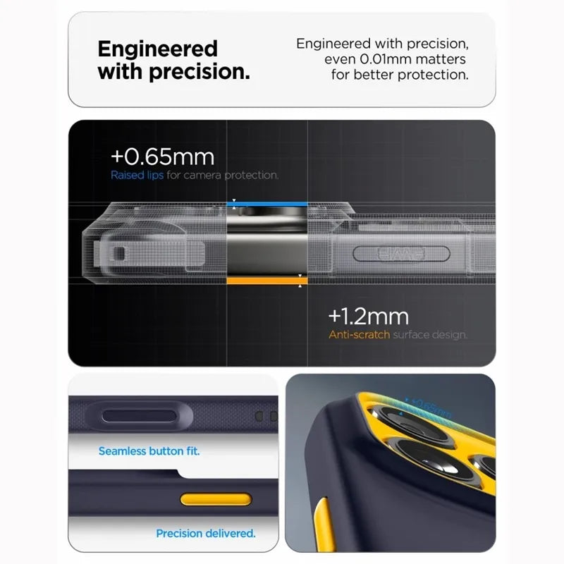 Spigen Nano Pop Mag MagSafe – dėklas, skirtas iPhone 18 Pro / 17 Pro (mėlynas „Blueberry Navy“)