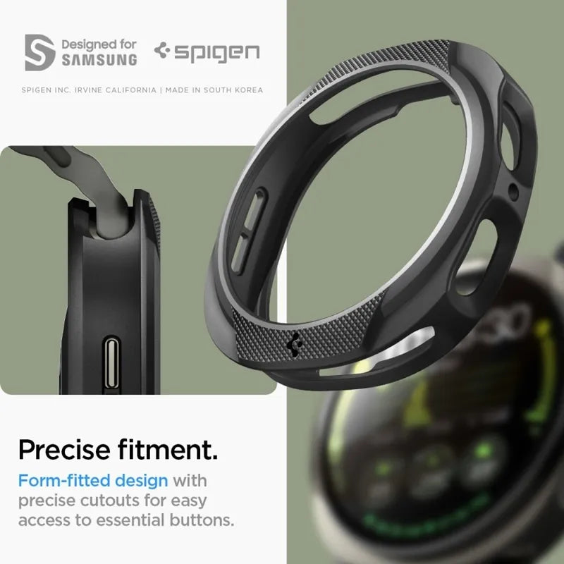Spigen Liquid Air – dėklas Samsung Galaxy Watch 8 40 mm (matinė juoda spalva)