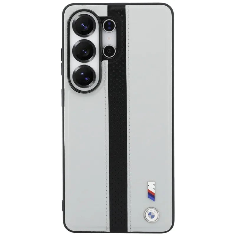 BMW M Perforated Stripe Logo MagSafe – Dėklas, skirtas Samsung Galaxy S26 Ultra (pilkas)