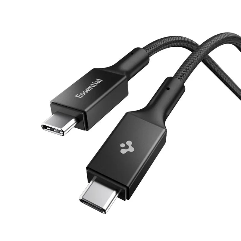 Spigen EB24015CC Essential – USB-C į USB-C PD kabelis 240 W 1,5 m (juodas)
