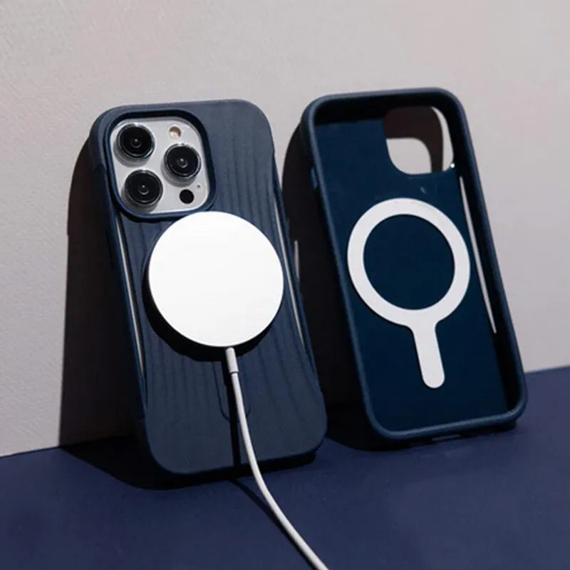 X-Doria Raptic Clutch MagSafe – biologiškai skaidus dėklas, skirtas iPhone 14 Plus (atsparus kritimui iš 3 m) (tamsiai mėlyna)