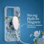 Rifle Paper Clear MagSafe - Dėklas „iPhone 14 Pro Max“ telefonui (Garden Party Blue)