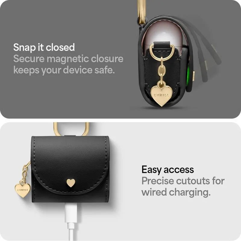 Spigen Cyrill Mini Bag – dėklas su dirželiu Apple AirPods 4 (juodas)