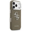 Guess Grained Big 4G Classic Logo – dėklas, skirtas iPhone 17 Pro (rudas)